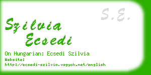 szilvia ecsedi business card